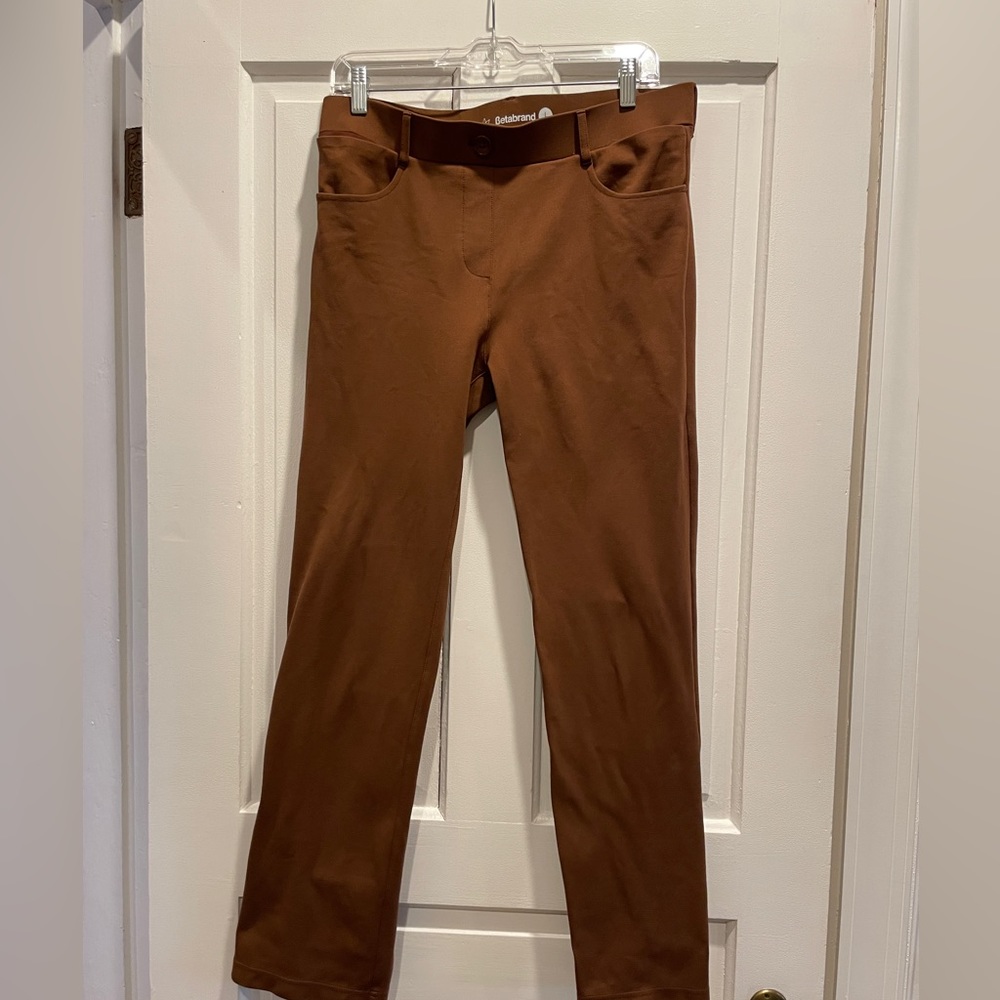 Straight-Leg 7-Pocket Dress Pant Yoga Pants (Chai) (Original Fit)
